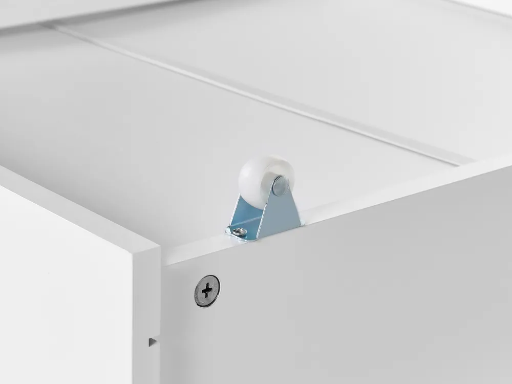 Bunk Bed with Drawers ALBON Pine Wood White 90 x 200 cm (EU Single)_797258