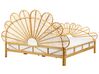 Ratanová paví postel 180 x 200 cm světlé dřevo FLORENTINE_868939