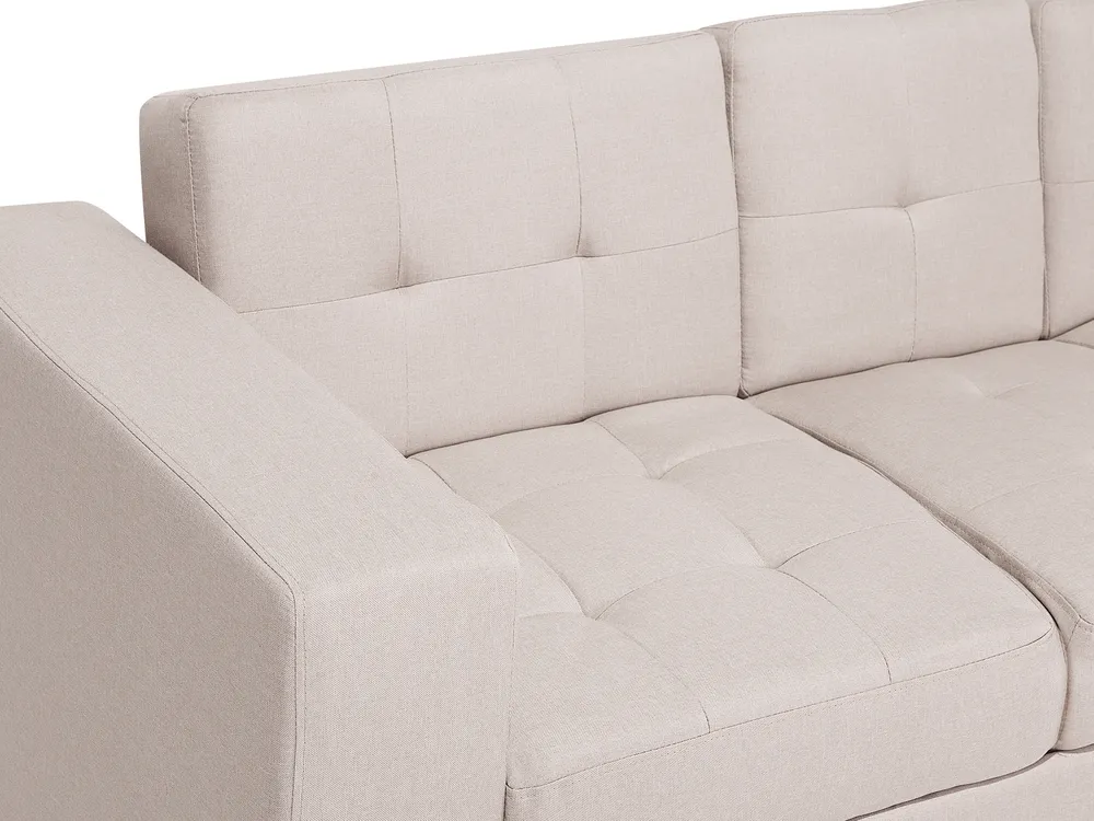 Sofa Bed 3 Seater FALSTER with Storage Fabric Beige_751404