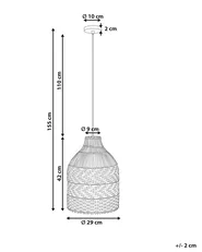 Lampadario TURABO Rattan Nero/Bianco_995732