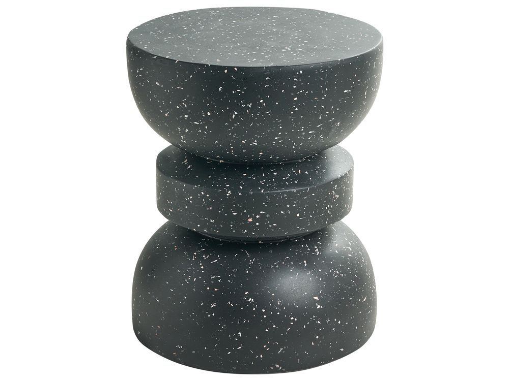 Kisasztal FALIRO 37 cm 37 cm Terrazzo hatású Fekete