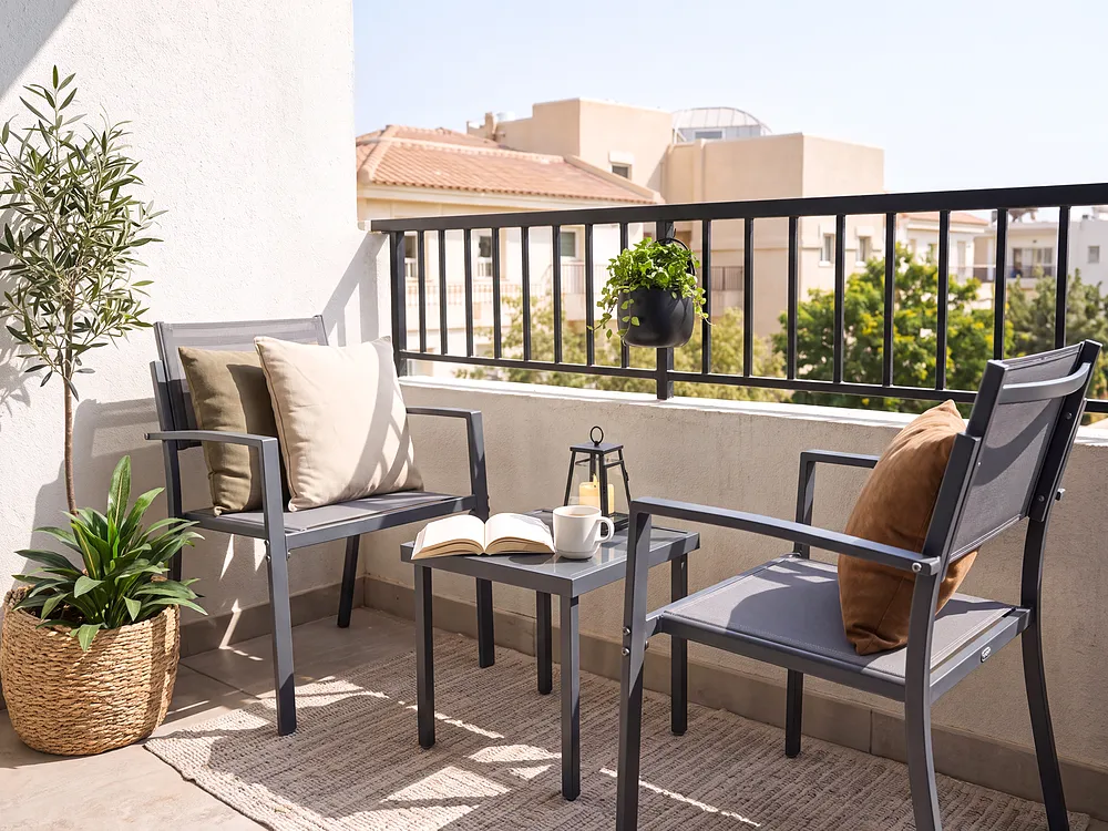 Bistro Set TAVOLETO Metall Dunkelgrau_1154171