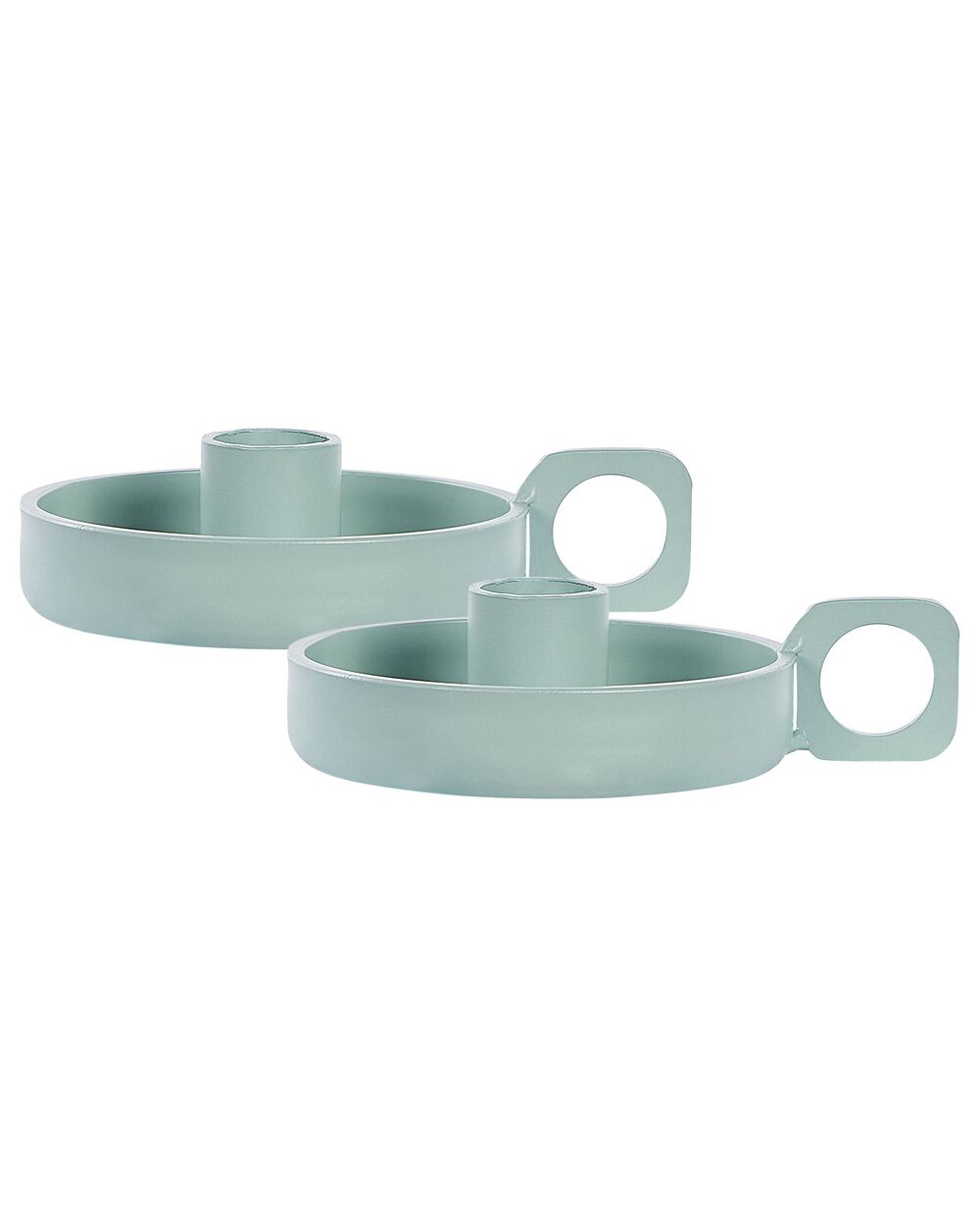 Conjunto de 2 castiçais CHORIO 4 cm Metal Verde menta