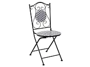 Set mobilier de grădină SIROLO Metal Alb/Albastru_1155676