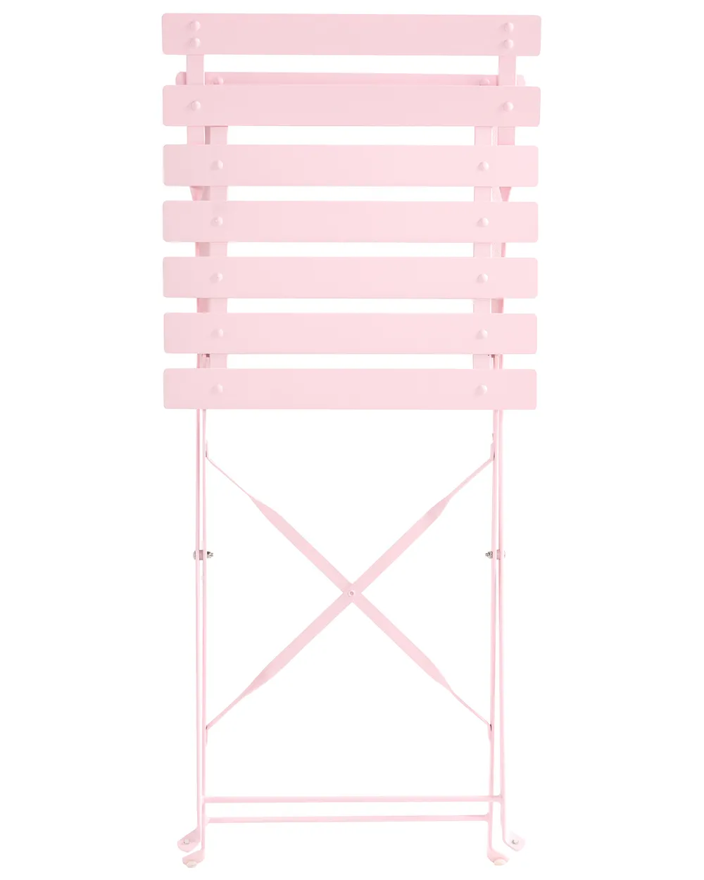 Garden Dining Set 4 Seater FIORI Folding Metal Pastel Pink_998655