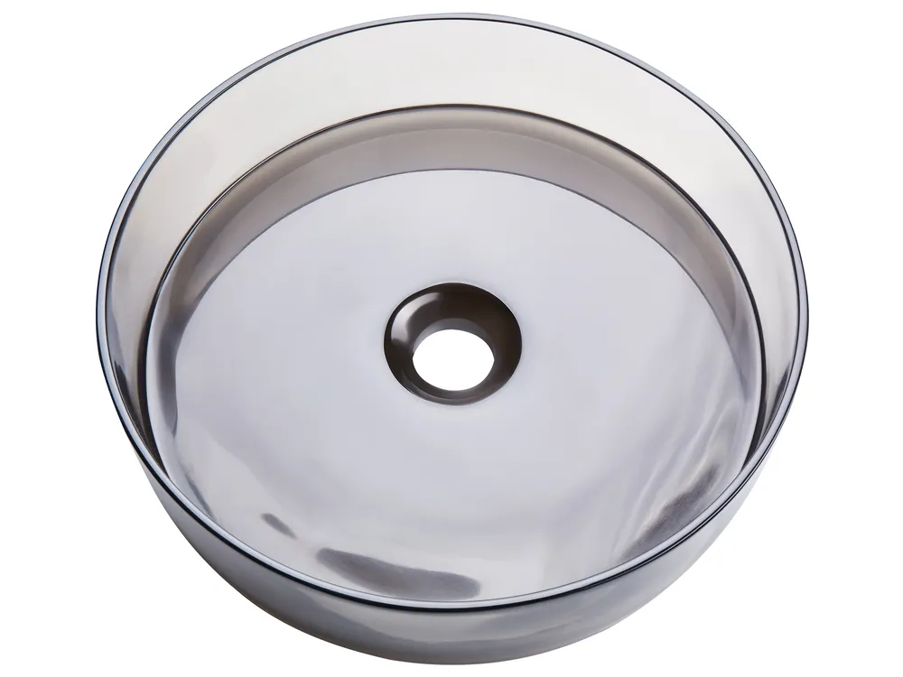 Lavabo da appoggio TOLOSA ⌀ 36 cm Superficie solida Nero_891607