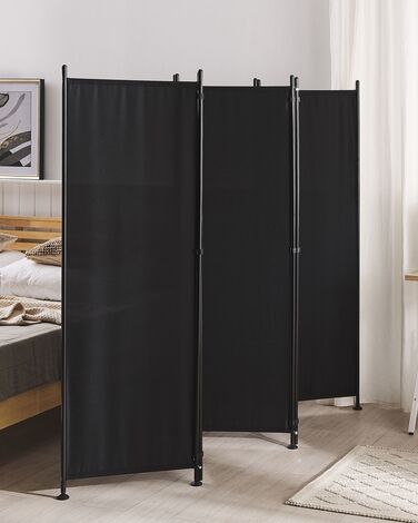 Folding 5 Panel Room Divider 270 x 170 cm Black NARNI