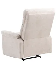 Sedia reclinabile EVERTON Poggiapiedi a scomparsa Tessuto Beige_963722