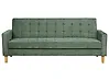 Sofa Bed 3 Seater VEHKOO Fabric Dark Green