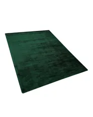 Rug GESI II Dark Green 140 x 200 cm Viscose_806050