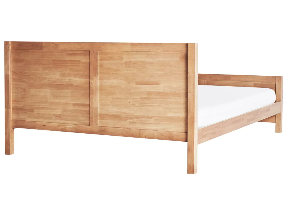 Bed Wood CHAMPAGNAT 180 x 200 cm (EU Super King) Light Brown_960196