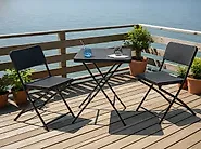 Bistro Set Folding TRAPPETO Black_1173688