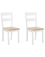 Set di 2 sedie da pranzo GEORGIA Legno Bianco_696586