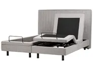 Adjustable Bed Fabric DUKE II 180 x 200 cm (EU Super King) Light Grey_910621