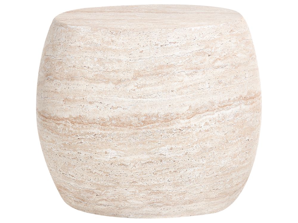 Side Table RICADI 40 cm 58 cm Travertine Effect