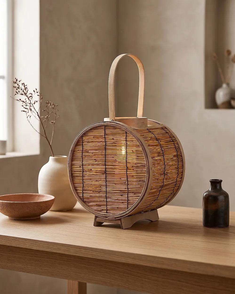 Lámpás BISTAL 30 cm Rattan Természetes_1178268