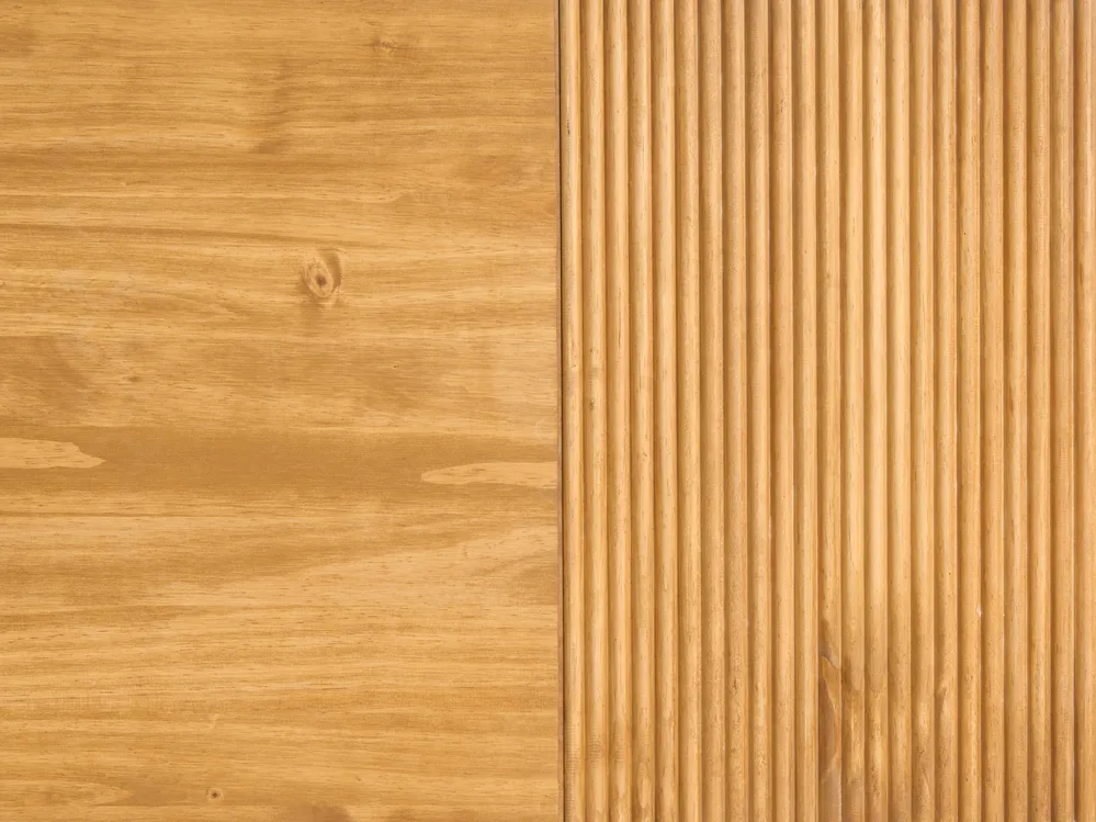 Bett mit Lattenrost Kiefernholz FLAVIGNAC 120 x 200 cm Hellbraun_1099127