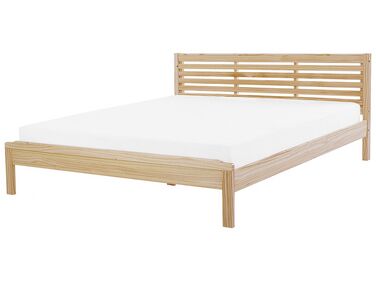 Drevená posteľ 180 x 200 cm svetlohnedá CARNAC