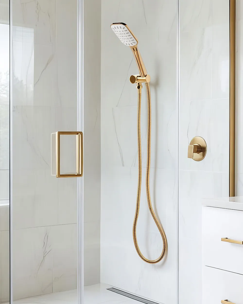 Shower Head and Hose Kit AMAJA Gold_1179066