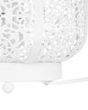 Lampa stołowa orientalny lampion metalowa biała SOMES _691604