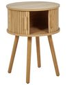 Round Bedside Table Light Wood SELAH_935546