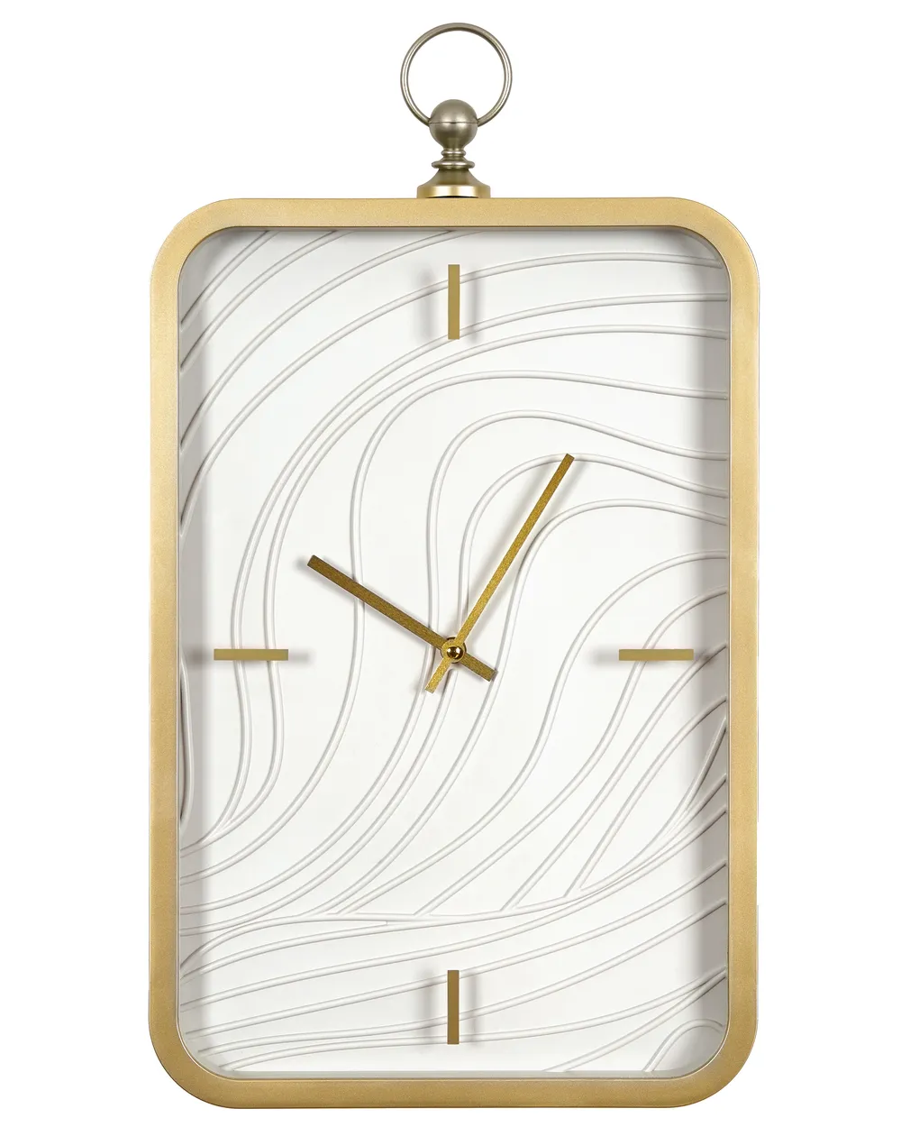 Horloge murale MOLIENS 32 cm Blanc/doré