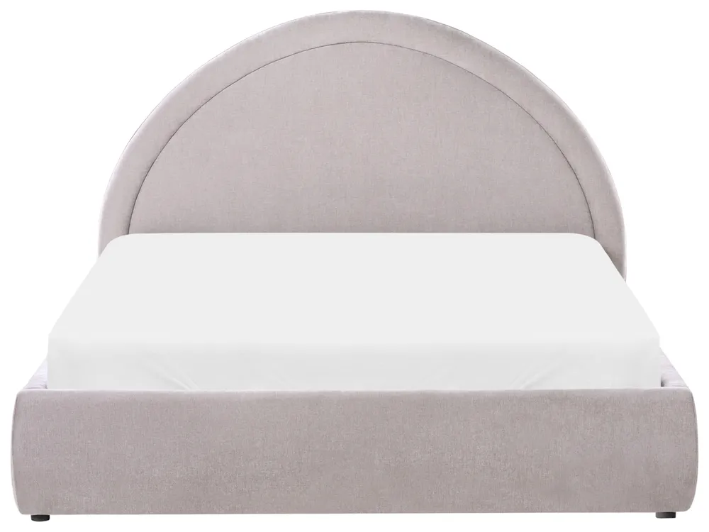 Letto contenitore MOUZON Ciniglia Tortora 140 x 200 cm_1019527