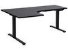 Electric Adjustable Left Corner Desk 160 x 59 cm Black DESTINES _927785