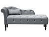 Chaise longue fluweel grijs linkszijdig IVRY_929062