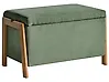 Upholstered Storage Bench EDLAND Fabric Green