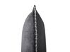 Cuscino cotone e viscosa motivo in rilievo grigio scuro 45 x 45 cm MELUR_755126