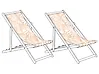 Set of 2 Sun Lounger Replacement Fabrics ANZIO/AVELLINO 113 x 44 cm Beige