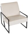 Velvet Armchair Light Beige DELARY_934745