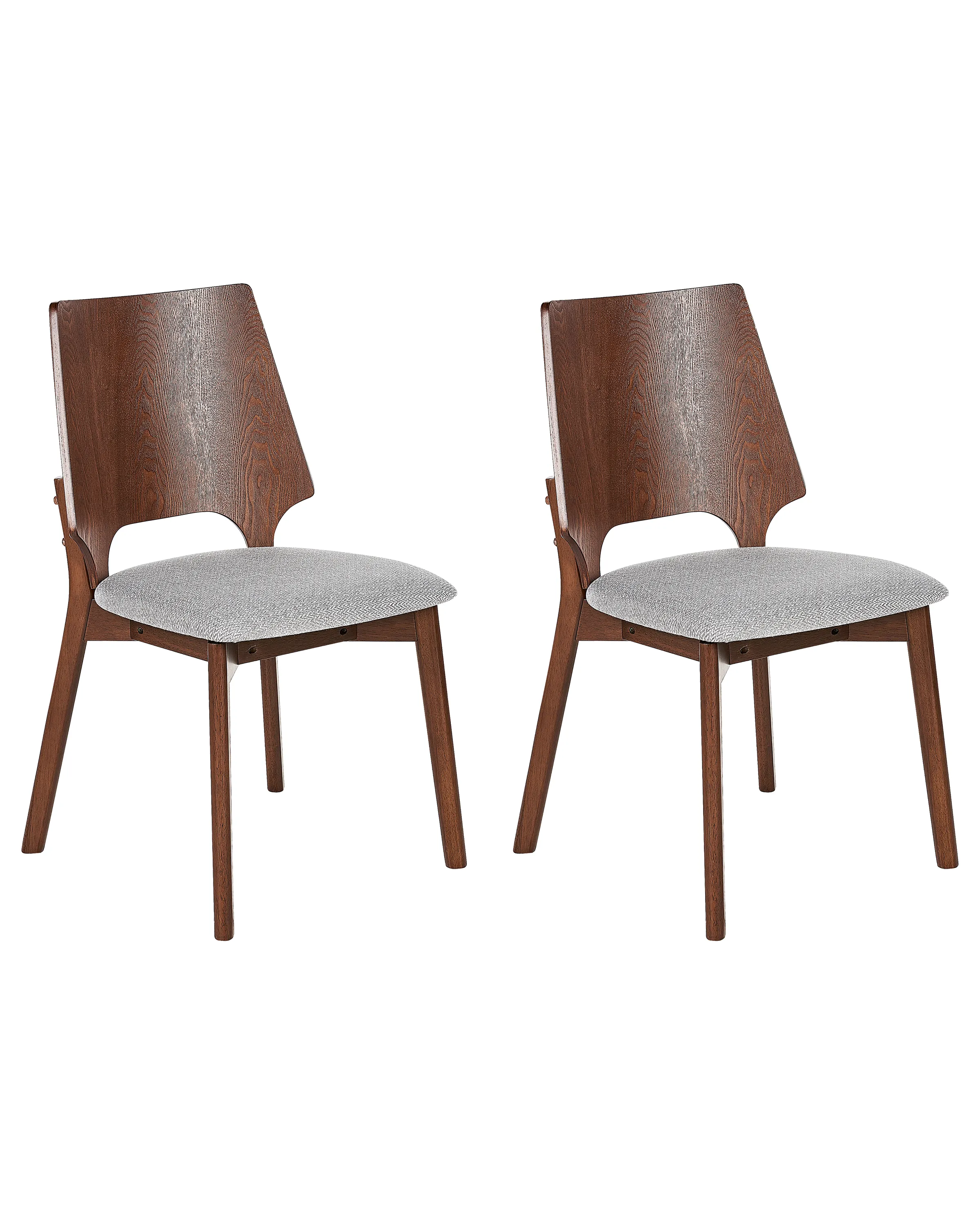 Set di 2 sedie da cucina sala da pranzo in legno chiaro sintetico Set di 2 sedie da cucina sala da pranzo in legno chiaro sintetico