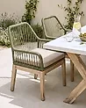 Set of 2 Garden Chairs with Cushions OLBIA Olive Green