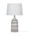 Lampada da tavolo ceramica grigio e crema 66 cm GEORGINA_877551
