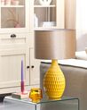 Keramická stolní lampa žlutá HADDAS_822626
