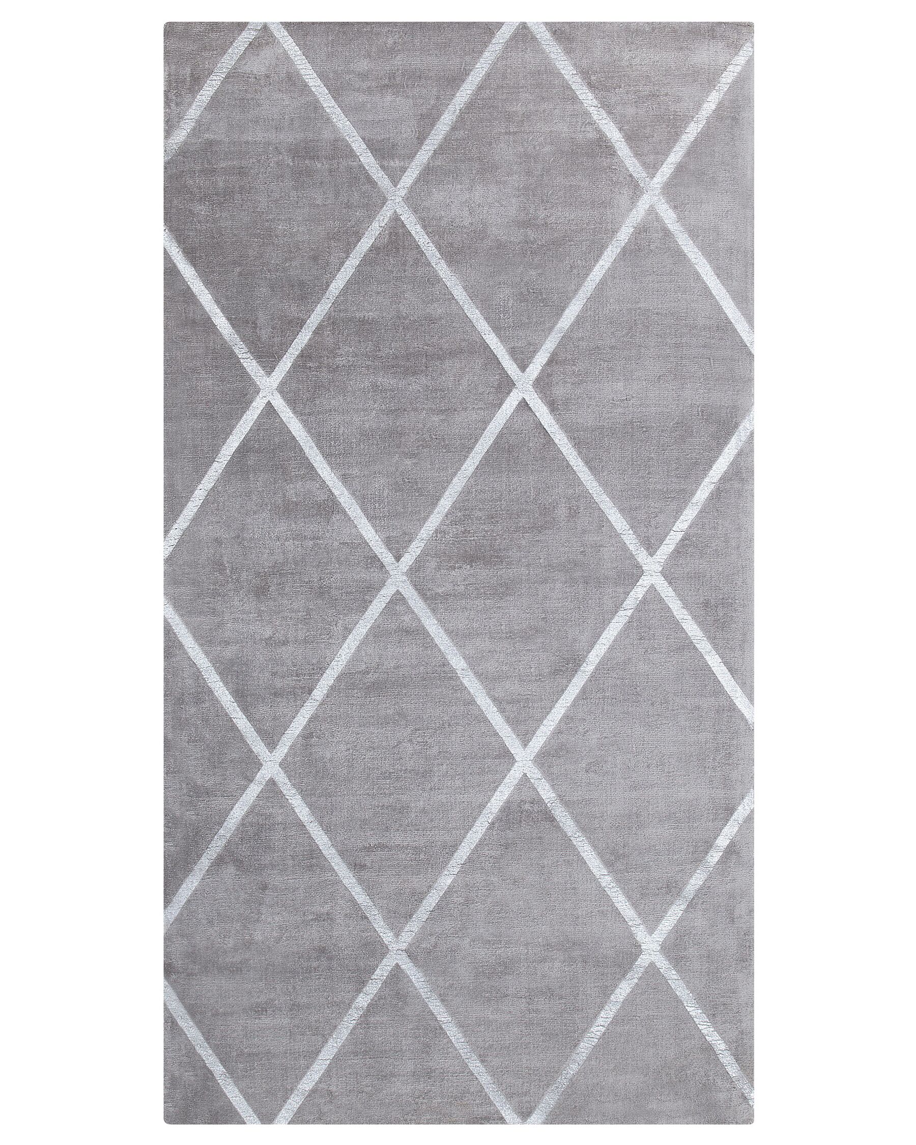 Viscose Area Rug 80 x 150 cm Light Grey ATIKE_811245