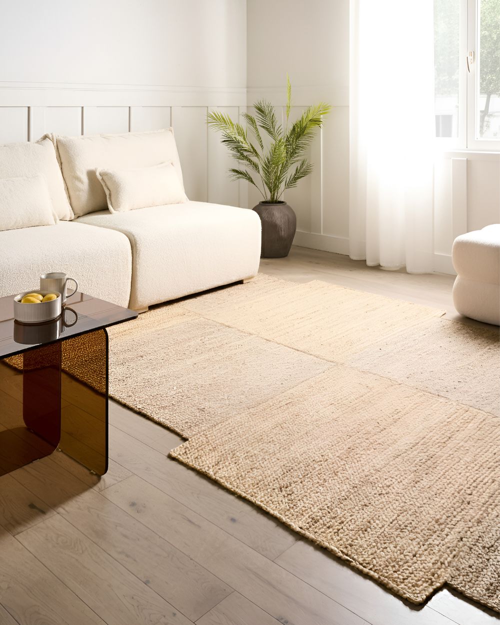 Tapete SANGLI Creme 200 x 300 cm Juta