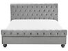 Velvet EU King Size Waterbed Light Grey AVALLON  _846774