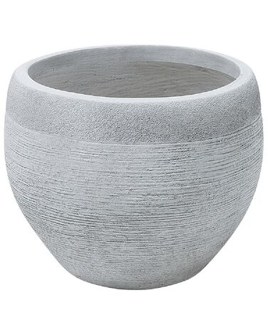 Stone Plant Pot 38x38x30 cm White ZAKROS 