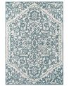 Tapis en laine 160 x 230 cm blanc et bleu AHMETLI_836694