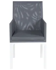 Set of 4 Garden Chairs BACOLI Fabric Dark Grey_825775