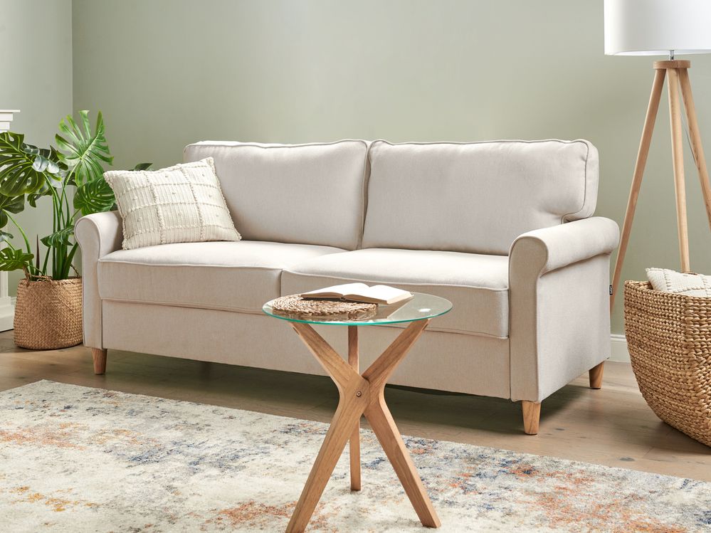 Sofa 3 Seater RONNEBY Fabric Beige