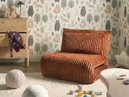 Single Sofa Bed LYSEKIL Corduroy Golden Brown_1043306
