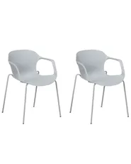 Set di 2 sedie da pranzo ELBERT Grigio chiaro_684993