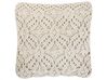 Dekokissen Strickmuster Baumwolle hellbeige 45 x 45 cm ESENKOY_753369