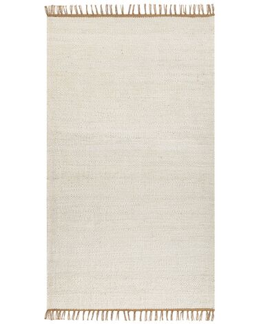 Jutový koberec 80 x 150 cm svetlobéžový LUNIA