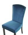 Set of 2 Velvet Dining Chairs Blue PISECO_781802