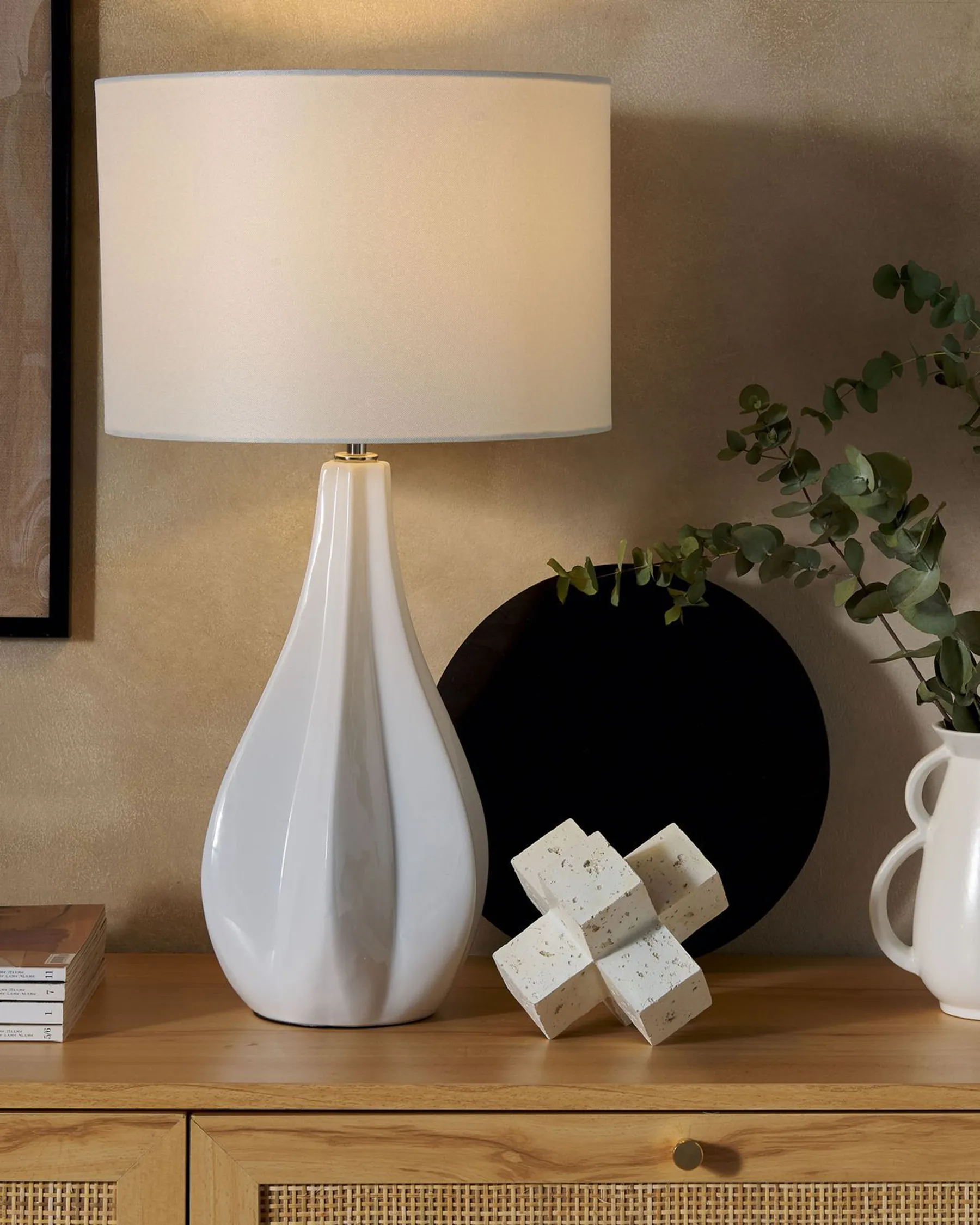 Table Lamp SANTEE Porcelain Off-White_542814